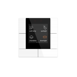 KNX Przycisk termostatu z wyświetlaczem LCD, biały