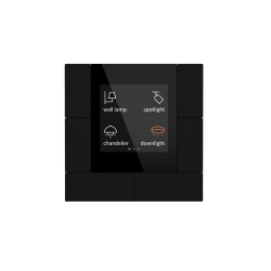 KNX Przycisk termostatu z wyświetlaczem LCD, czarny