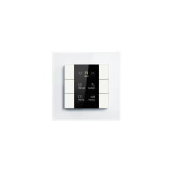 Przycisk KNX 55mm 6-polowy biały z LCD