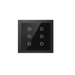 Szklany sensor dotykowy 6-krotny SLIM KNX