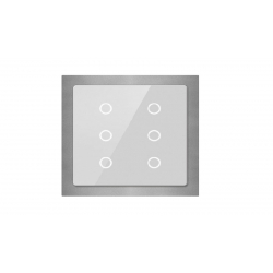 Szklany sensor dotykowy 6-krotny SLIM KNX
