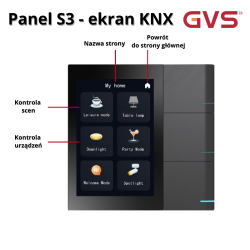 PANEL KNX SMART TOUCH S3 grafitowy