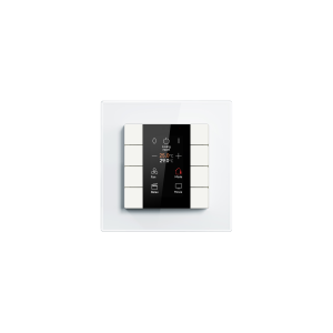 Przycisk KNX 55mm 8-polowy biały z LCD