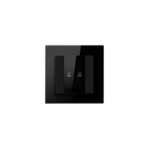 Przycisk KNX 55mm 2-polowy czarny z LCD