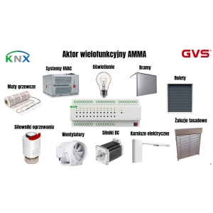 Dopuszkowy aktor KNX wielofunkcyjny 4-kanałowy 16A