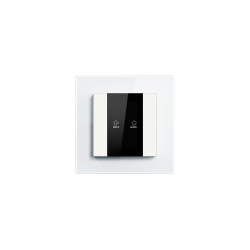 Przycisk KNX 55mm 2-polowy biały z LCD