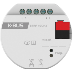 KNX Nadajnik podczerwieni 2 kanałowy