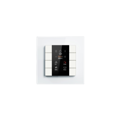 Przycisk KNX 55mm 8-polowy biały z LCD